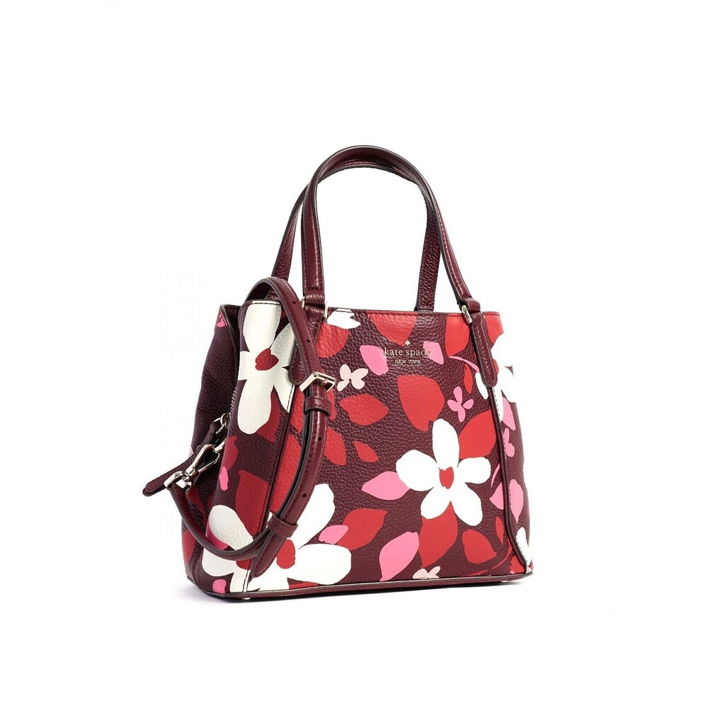 Kate Spade Jackson Forest Floral Medium Triple Compartment Satchel Pink Multi